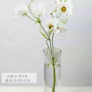 Artificial flower, white gesang flower, single artificial flower, chrysanthemum, indoor home flower arrangement, photography props, fresh - small