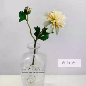 Artificial flowers, French style, retro lily flowers, shiuli chrysanthemums, bouquets, matching flowers, wedding flowers, home decoration - cream color