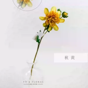 Artificial flowers, French style, retro lily flowers, shiuli chrysanthemums, bouquets, matching flowers, wedding flowers, home decoration - yellow autumn yellow