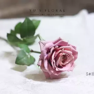 Artificial flower rose white small diameter wedding single artificial flower indoor home soft furnishings photography props - 5# old pink