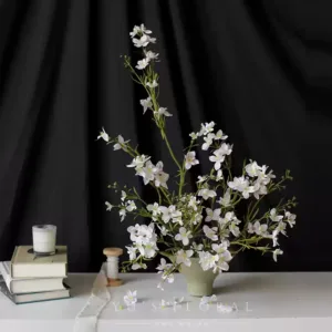 Simulated flower plover, small flying swallow, white pink linear flower material, single fake flower, home floral decoration, wedding arrangement - 10 pink and white stems for demonstration of planting method, material package only flower materials, not including flower utensils