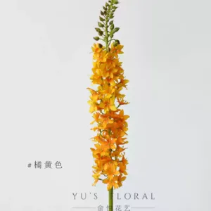 Artificial flower foxtail lily high-end single artificial flower ornaments soft decoration floral landscaping home decoration photography props - orange