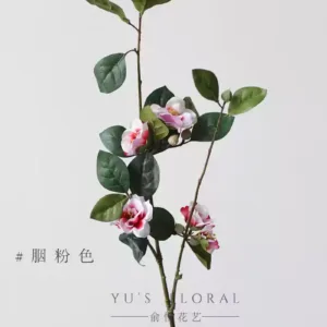 Artificial Flowers Camellia Chinese Style Artificial Flowers Interior Home Decoration Space Furnishings Ornaments Photography Props - blush pink