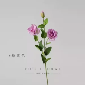 Artificial flower Platycodon feels moisturizing, light pink and white, home decoration floral art, single artificial flower, photography props and ornaments - pink purple