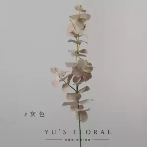 Simulated plant gray eucalyptus low saturation color home decoration photography props gray yellow - grey