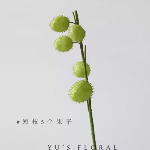 Artificial flowers, sugar cotton, fruit flowers, single artificial flowers, home decoration, photography props, display accessories - Short branch 5 fruits