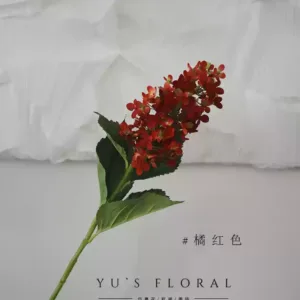 Artificial flowers, pagoda hydrangeas, photography props, home flower arrangements, single artificial flowers, soft landscaping, photography props - orange red