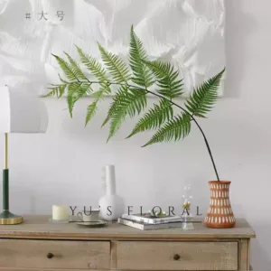 Simulated Plants Golden Monkey Fern Green Home Decoration Artificial Flowers Indoor Ornaments Green Plants Photography Props - The main pole is hard, if you need to prune, please let us know. For display only, no photos.