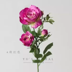 Simulated rose green rhyme rose rose red pink home furnishings soft furnishings indoor floral foreign trade final order - rose red