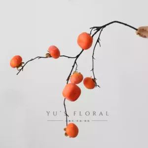 Simulated fruit persimmon orange home decoration floral autumn fruit artificial tree decoration soft furnishing display photography props - The branches can be bent. This is a reminder. Do not shoot.