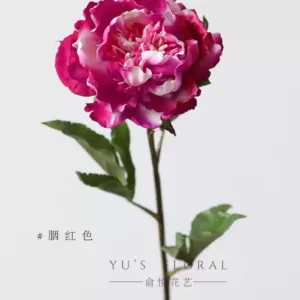 Simulated flower angel peony rouge red home floral soft decoration display single flower floral landscaping photography props - Carmine