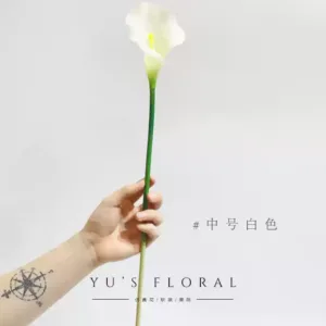 Simulated flowers, medium calla lily, calla lily, bridal bouquet, home model room decoration, photography props - White size: 65*12*10
