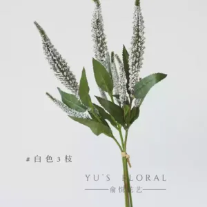 Simulated flower Granny sage single fake flower home decoration floral landscaping photography props space display - 1 bunch of white 1 bunch is 3 sprigs