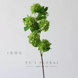 Simulated flower and tree hydrangea white green home single fake flower silk flower indoor decoration wedding decoration photography props - dark green