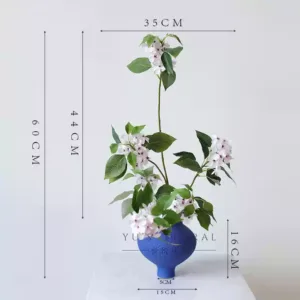 Simulated pear flowers, niche flowers, home decoration, floral landscaping, photography props, fake flowers, dynamic, light pink - A vase + sword mountain + chicken coop net + 2 flowers. Request tutorial from private customer service