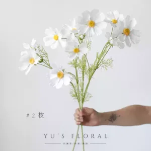 Artificial Flowers White Gesang Flowers Floral Landscape Decorative Flowers Wedding Artificial Flowers Home Decoration Photography Props - 2 branches