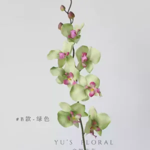 Artificial flowers, Phalaenopsis Mansoni, artificial flowers, home soft furnishings, photography props, single artificial flowers, floral landscaping - Section B-green