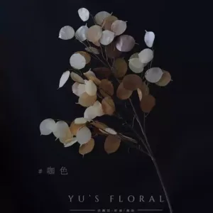 Artificial flowers, silver fan grass, florist landscaping, soft furnishings, panel room decoration, photography props, ins style flowers - Long branch coffee color