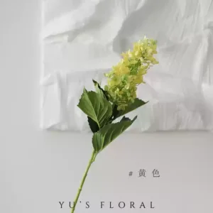 Artificial flowers, pagoda hydrangeas, photography props, home flower arrangements, single artificial flowers, soft landscaping, photography props - yellow