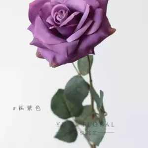 Artificial Flower Purple Cloud Rose Single Flower Indoor Home Decoration Soft Furnishing Floral Art Photography Props - nude purple