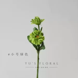 Artificial flower chrysanthemum single branch artificial flower light blue green indoor home decoration photography props foreign trade last order small quantity - Small green