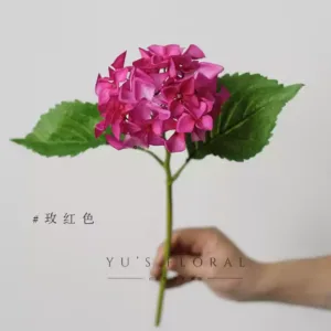 Simulated flower mint hydrangea apple green light floral soft furnishings photography props space flowers foreign trade tail goods - rose red