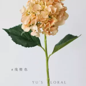 Artificial flowers French large hydrangea home decoration floral photography props soft decoration display fake flowers silk flowers wedding arrangement - light orange
