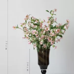 Simulated flower bellflower purple pink spring flower soft style indoor home decoration floral photography props - Pictured vase 1 + 12 pink branches