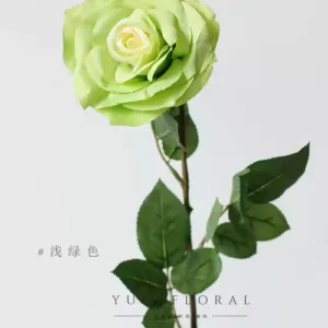 Artificial Flower Purple Cloud Rose Single Flower Indoor Home Decoration Soft Furnishing Floral Art Photography Props - light green