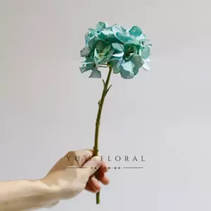 Artificial Flowers, Imitation Dry Hydrangea, Single Artificial Flowers, Home Furnishings, Photography Props, Floral Art, Soft Decorated Silk Flowers - Small aqua blue