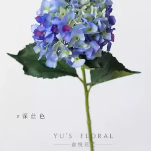 Artificial flowers French large hydrangea home decoration floral photography props soft decoration display fake flowers silk flowers wedding arrangement - dark blue