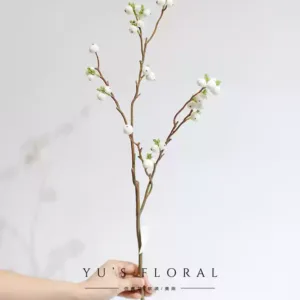 Simulated fruit, white snow fruit, single artificial flower, indoor home decoration, floral art, photography, props, soft decoration - White