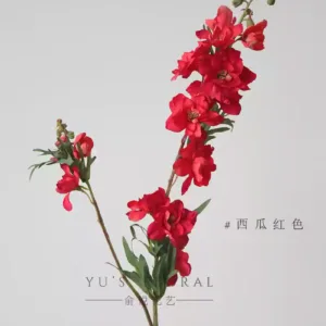 Simulated flower 2 large flying swallows multi-color single branch artificial flower indoor home decoration photography props space display artificial flowers - watermelon red