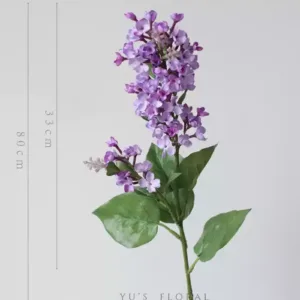 Artificial flower lilac single branch artificial flower silk flower home decoration photography props indoor soft furnishings light luxury - Type B light purple