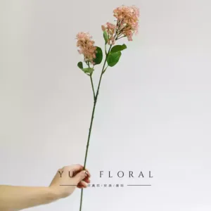 Artificial Flower Cotinus Lover in the Mist Burgundy Bouquet with Flowers Wedding Flowers Home Decoration Photography Props - pink