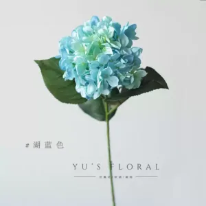 Artificial flower victory hydrangea magenta hotel single artificial flower landscaping photography props indoor flower placement - lake blue