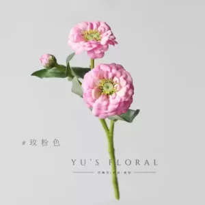 Artificial Flowers Marigold Orange Pink Home Display Flowers Soft Decoration Space Wedding Decoration Photography Props - rose pink