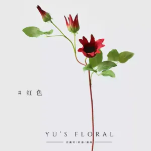 Artificial flowers, clematis, flower arrangements, home furnishings, displays, soft furnishings, photography props, artificial flowers - red