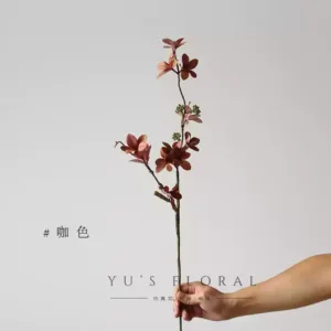 Simulated Plants, Piaget Mountain Leaves, Single Artificial Flowers, Silk Flowers, Indoor Displays, Home Decoration, Photography Props - brown