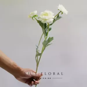 Simulated Flowers Three-headed Peonies Pink Pink Orange Home Decorative Flowers Scene Decoration Photography Props - White