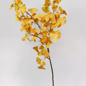 Simulated Plant Ginkgo Leaf Realistic Home Wedding Decoration Leaves Yellow Autumn Photography Props - Type A-Autumn Yellow