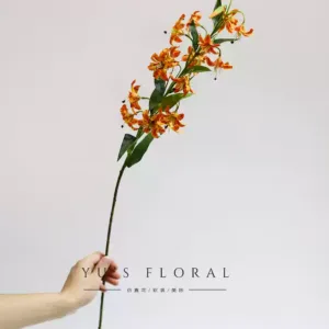 Simulated Flowers, Lily Lily, Floral Landscaping, Home Decoration, Space Display, Photography Props, Autumn Color Series - orange