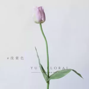 Artificial flower Anna tulip silk floral landscaping single artificial flower floral landscaping display photography props - light purple