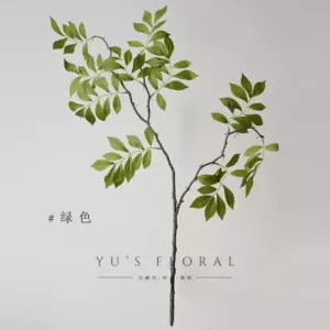 Simulated leaves, wisteria leaves, green hall florist flower arrangements, single artificial flowers, indoor home decoration photography props - green