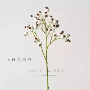 Artificial flowers, fruits, Toronto fruit, small black fruits, bouquets with flowers, photography props, single artificial flowers - white green pole