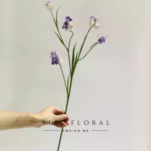 Artificial flowers, carefree grass, wild interest, light purple flowers, home decoration, florist landscaping, photography props - light purple