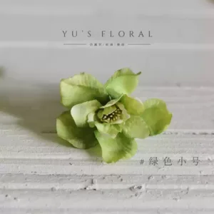 Simulated flower delphinium, molandi color single-headed small flower art, still life photography props, handmade hats, makeup photos, DIY - green trumpet