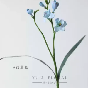 Simulated floral scent, snow orchid, freesia, wedding arrangement, home floral vase, flower arrangement, single branch fake flower, indoor photography props - light blue