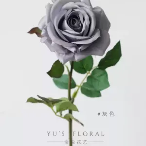 Artificial flowers, snow mountain roses, moisturizing feel, home decoration, gray flowers, photography props, single artificial flowers - grey