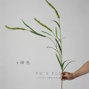 Simulated flower dog tail grass green hotel single artificial flower indoor home floral soft decoration photography props - green
